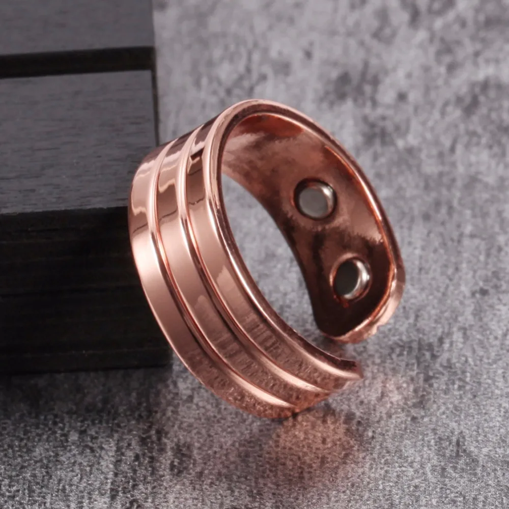 Vinterly Pure Copper Ring for Women Trendy Engagement Wedding