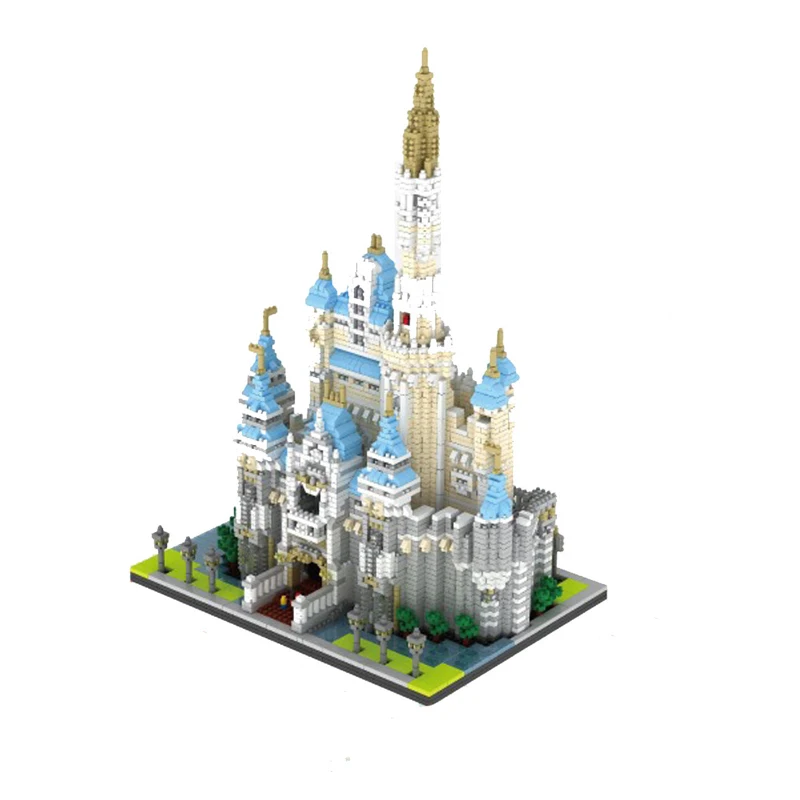 

AIBOULLY 66519 Famous Architecture Amusement Princess Dream Park Big Castle 3D DIY Mini Diamond Building Blocks Toy for Children