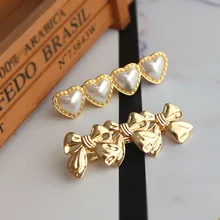 SANSUMMER,, простые универсальные заколки с сердечками и жемчугом, с бабочкой, аксессуары для волос, металлический материал, Женские аксессуары, заколка для волос, 6381