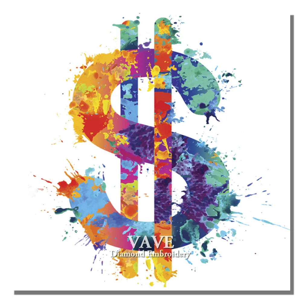 

VAVE Diamond Painting Cross Stitch Full Square Color Letter Picture of Rhinestone 5D DIY Diamond Mosaic Diamond Embroidery Sale
