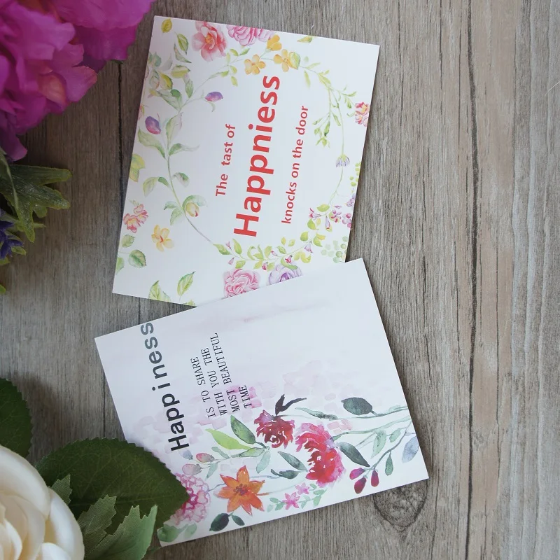 50pcs happiness theme 2 style choose card multi use Scrapbooking