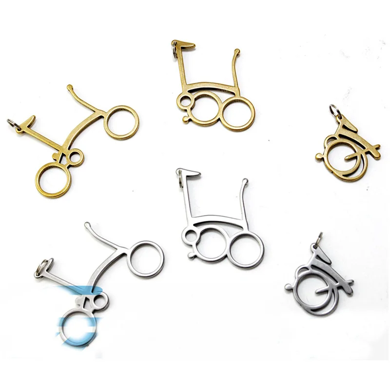 

3 Design 2 Colors Two-sided Copper Aluminum Bicycle BMX MTB Small CNC Cute 2018 for Brompton Bike HandBag Bag