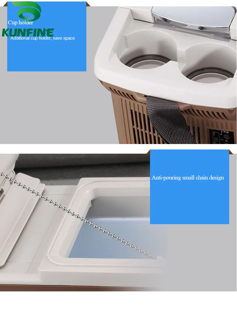 KUNFINE DC 12V24V 110-240V AC Car Refrigerator Multi-Function Fridge Compressor Vehicel Protable Refrigerator Freezer Cooler PN-01-1 (12)