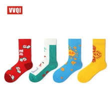 VVQI, harajuku, женские носки, забавная уличная одежда, милый мультяшный маджонг, "Каждая азартная игра должна выиграть", счастливые носки, подарок на день Святого Валентина в стиле хип-хоп