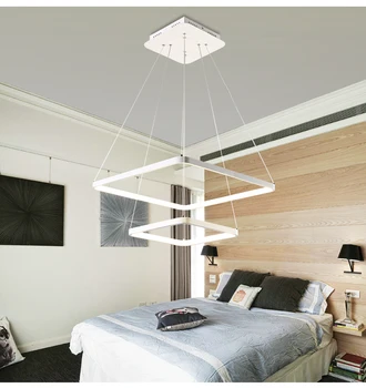 

LED Simple Design Pendant Light Squareness/Fit for Living,Dining Room,office Size 50+30cm 110-220V free shipping Pendant Lamp