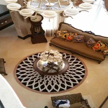 250*250 см Европейский современный ковер, коврики для спальни гостиной диван, полосатые Акриловые круглые ковры