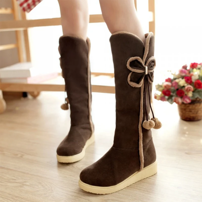 Nice Autumn And Winter Women Snow Boots Fashion Sweet Solid Flat Boots