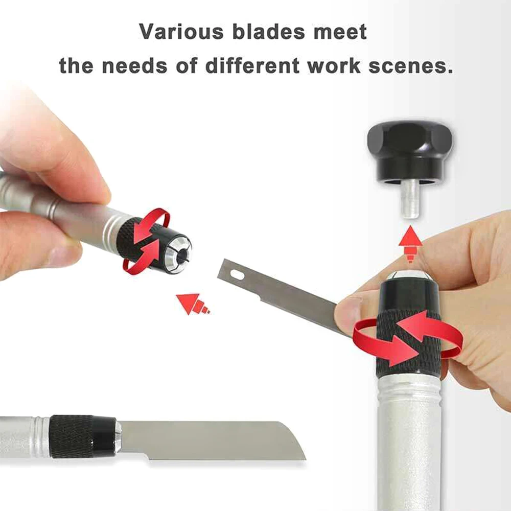 34pcs Set Scalpel Knife Multifunction Tool Kit Art Pen Knife Cutter DIY