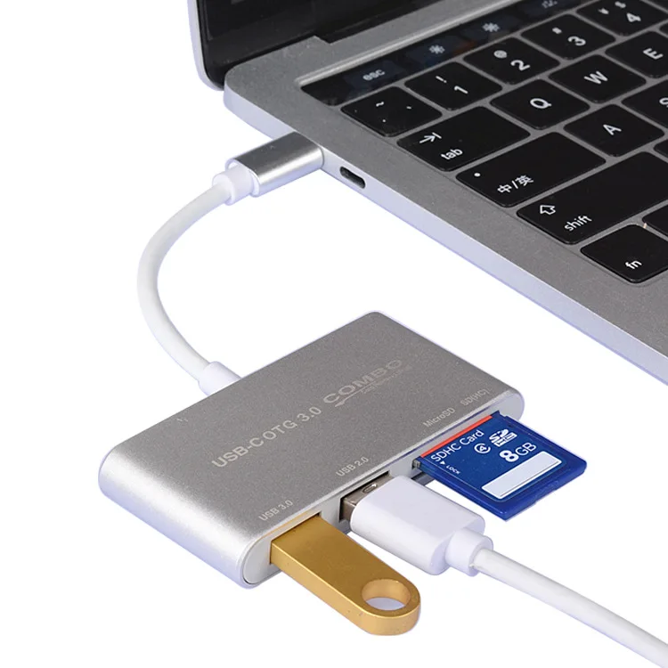 Тип C OTG кард ридер USB 3 0 USB2.0 концентратор TF SD карта писатель для MACBOOK ноутбук huawei