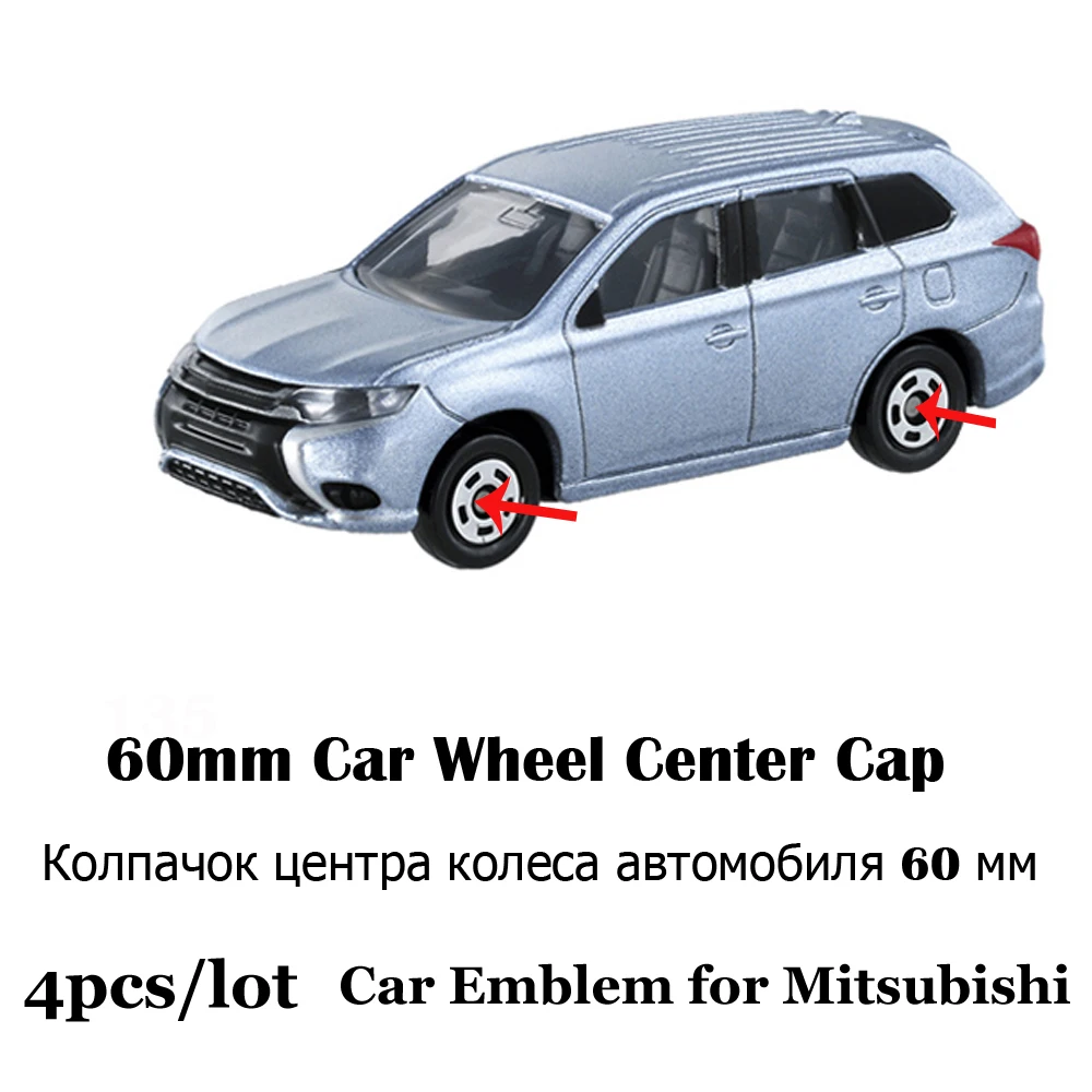 

4pcs/lot 60mm Car Wheel Center Cap Emblem Wheel Hub Cap For Mitsubishi Outlander L200 Lancer ASX Pajero Car Tuning Sticker