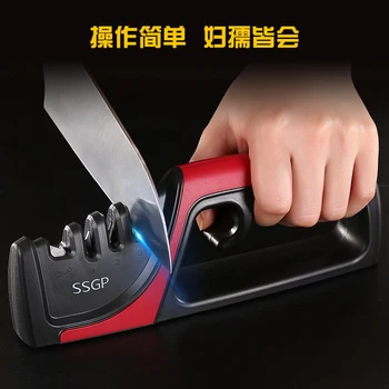 

Fast Professional Knife Sharpener Home Sharpener Stone Home Chopper Sharpener Kitchen Tools Four Three-stage Whetstone 5MD038
