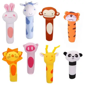 

Kids Newbron Baby Rattle Cartoon Animal Shaped Hand Bells Plush Dolls Funny Gadgets Interesting Toys for Children Birthday Gift
