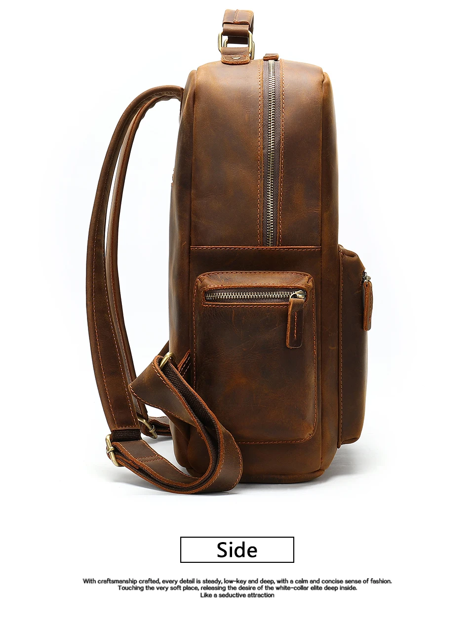 10 Crazy Horse Leather Backpack Men Backpacks Casual Daypacks Leather Laptop Bag 14 inch Men's Travel Shoulder Bags Male Bag