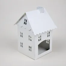 1 шт., ретро пасторальный стиль, Железный белый, черный, красный дом, романтический фонарь, чайный светильник, подсвечник, свадебный стол, Декор для дома MK026