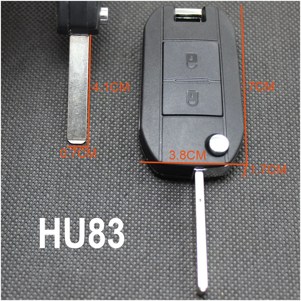 Шишка корпус ключа для Peugeot 106 206 307 107 207 407 ключ 2 кнопки модифицированный HU83 VA2 NE73 лезвие Флип складной автомобильный брелок для ключей