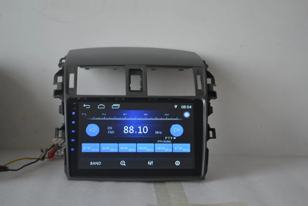 Sale 10.1 inch 1024 x 600 quad core Android 7.0 for toyota corolla 2007 ,car deckless gps navigation,3G,BT,Wifi, 10