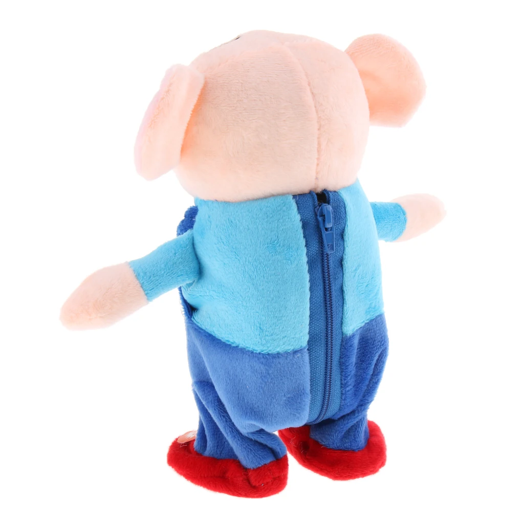 20cm Funny Pig Walking and Talking Plush Toy Sound Recording Doll for Children Gift