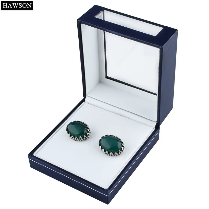 

HAWSON Solid Plastic Box High Quality Cufflinks Boxes Black Fashion Transparent Jewelry Gift Box