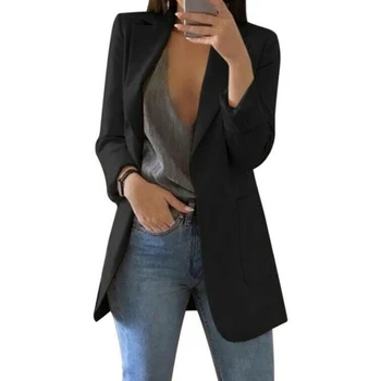 

NEW Fashion Coat Women Casual Slim Business office Blazer Suit solid Coat Jacket Cool Outwear
