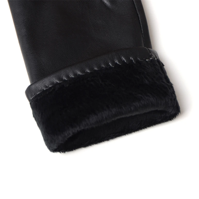 genuine leather women winter gloves  (5)