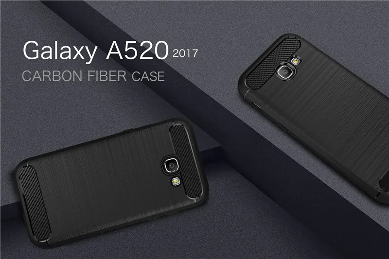 Whyes для samsung Galaxy A5 чехол A520 из углеродного волокна Мягкий ТПУ тяжелый противоударный силиконовый чехол для samsung A5 A520 чехол