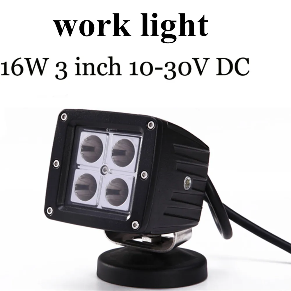 

best selling 10-30V offroad Driving Lamp Car Truck Flush mount  high power  2x16W Cree Flood Beam LED work light square