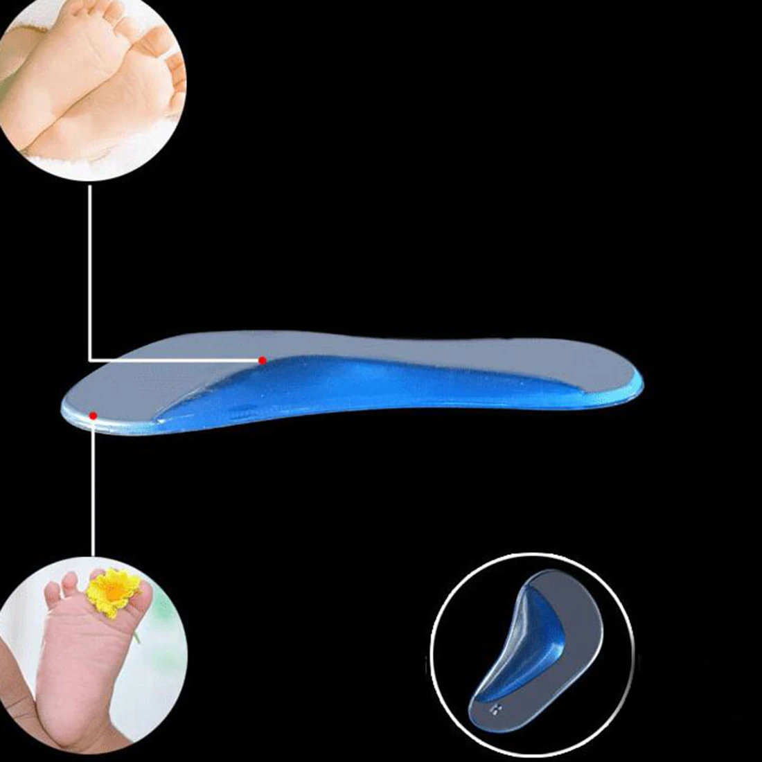 1 пара ортопедическая стелька для коррекции плоскостопия обувь Подушка вставки для детей(8,5 см