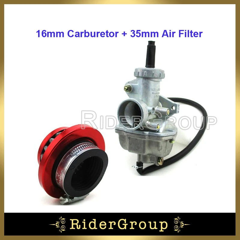 PZ16 16 мм Карбюратор Carb 35 Красный Очиститель воздушного фильтра для 50cc 70cc 90cc 110cc
