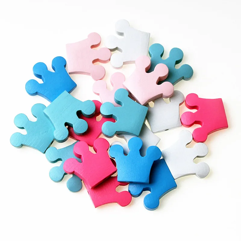 

WD214(10), Colordul Unfinished Crown Wooden Spacer Beads DIY Baby Necklace Jewelry Findings Bracelets Toys Pacifier Clip