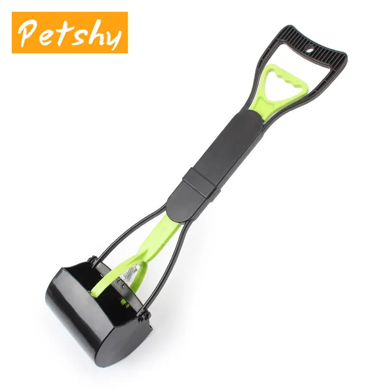 Petshy Pet Pooper Scooper с длинной ручкой захват, совок для уборки собачьих экскрементов для уборки животных, отходов собак, кошек, отходов, уборки, инструменты для уборки на открытом воздухе - Цвет: Long-Green