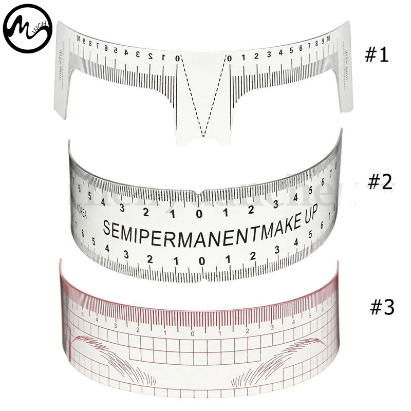 minch 1pc reusable semi permanent eyebrow ruler eye brow