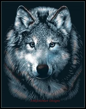 

Embroidery Counted Cross Stitch Kits Needlework - Crafts 14 ct DMC color DIY Arts Handmade Decor - Wolf Portrait