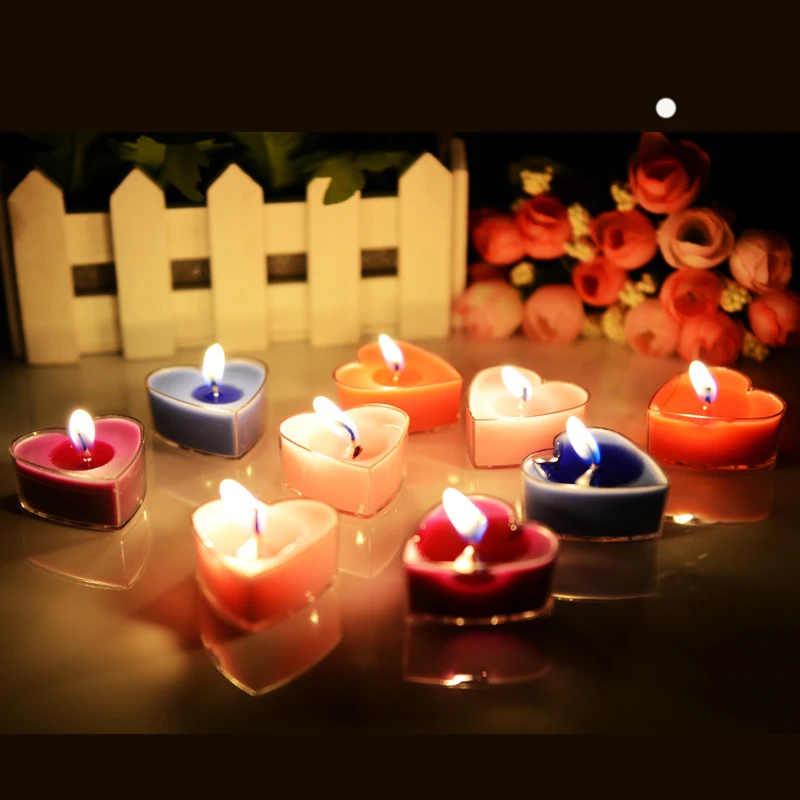 9 шт. в форме сердца Vela свеча ко дню рождения Свадебная вечеринка свечи для домашнего интерьера Candele подарок любимым велаш cumpleaños буж Anniversaire BA