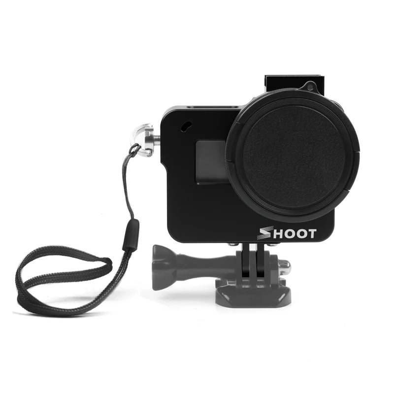 Aluminum CNC Protective Case Anti-Fall Frame Housing with Rear cover 52mm UV filter For GoPro Hero 5 6 7 black Camera Accessories (8)