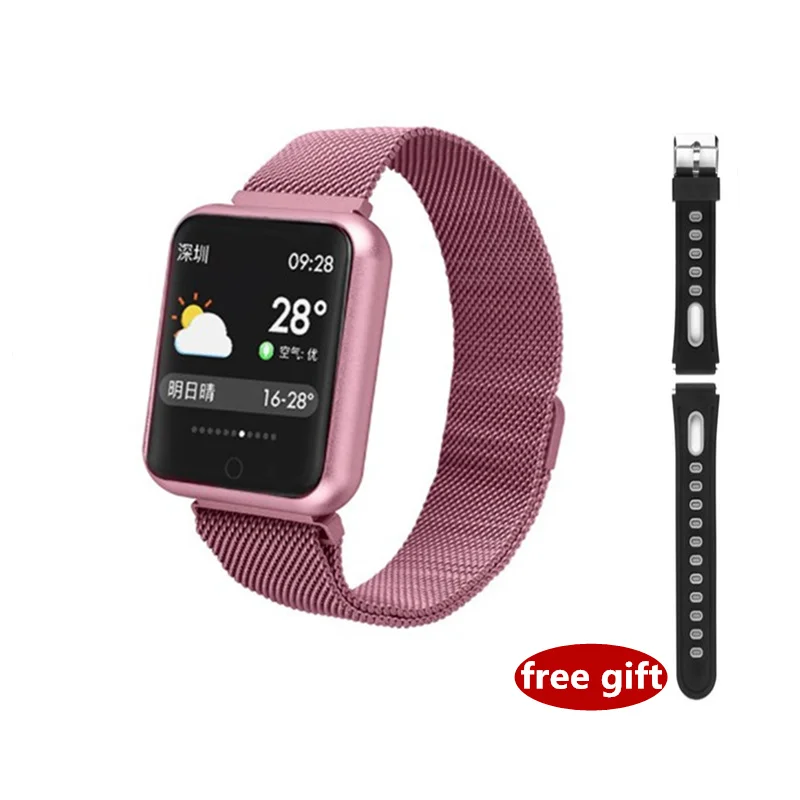 

free shipping smart wristband P68 VS Q18 smart band sleep monitor call/message reminder remote camera +free strap gift