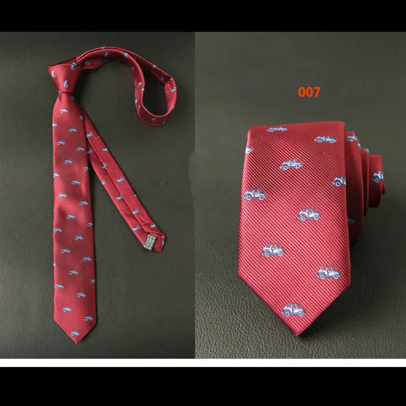 Полиэфирные жаккардовые галстуки для мужчин, галстуки в виде животных, деловые свадебные костюмы 6 см, узкие галстуки с широкой шеей, тонкие аксессуары