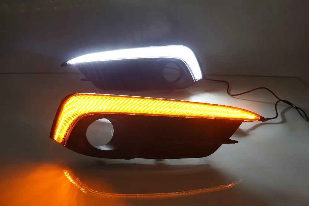 

eOsuns LED daytime running light DRL for Honda Civic 10th 2016, with yellow turn signals, wireless switch