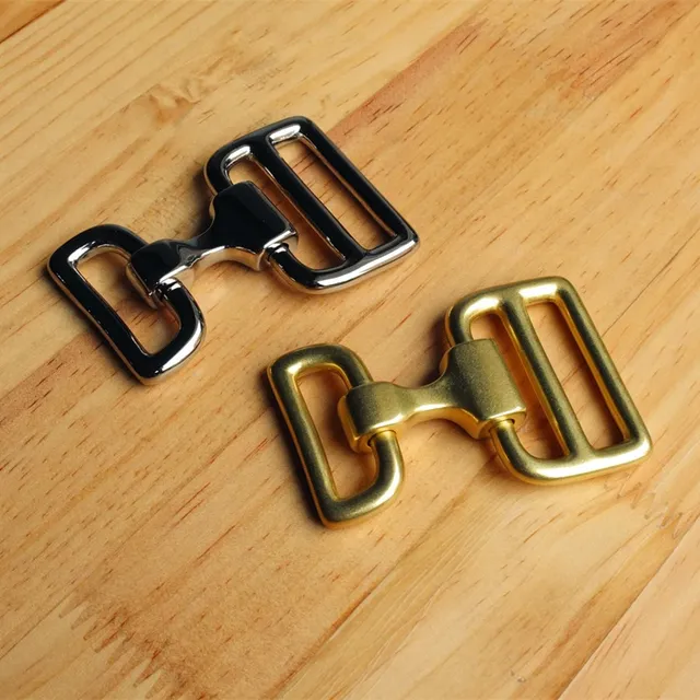 1 9/16"(40mm) DIY Johnleather Craft Hardware Solid Brass Harness Buckle