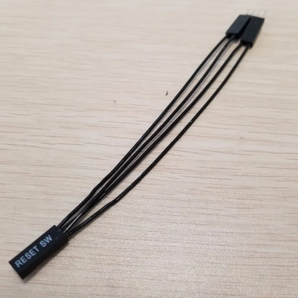 

100PCS/Lot Motherboard Restart SW Reset Cable 2Pin 1 to 2 Splitter Support Double Start Switch