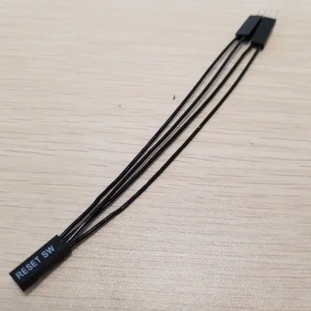 

100PCS/Lot Motherboard Restart SW Reset Cable 2Pin 1 to 2 Splitter Support Double Start Switch