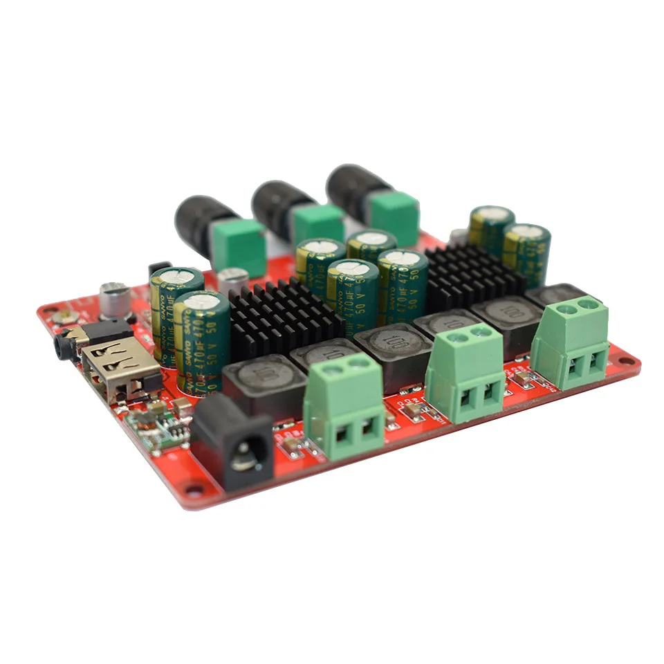 Цифровой усилитель Lusya TPA3116 Bluetooth 2 1 каналов 2x50 Вт + 100 панель усилителя мощности