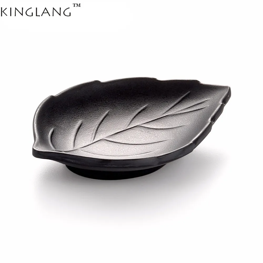 KINGLANG Restaurant Plastic Melamine Small Leaf Shape Dish Doufu