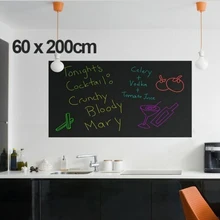 Доска для досок, съемные виниловые наклейки, нарисованная моющаяся доска, обучающая Многофункциональная офисная доска, размер: 200 см x 60 см