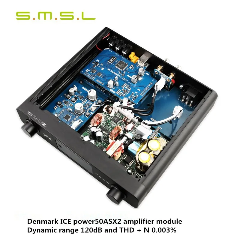 Усилители DAC SMSL A6 HiFi Цифровой усилитель AK4452 + CM6632A NJW1194A 50Wx2 DSD512 384 кГц/32Bit