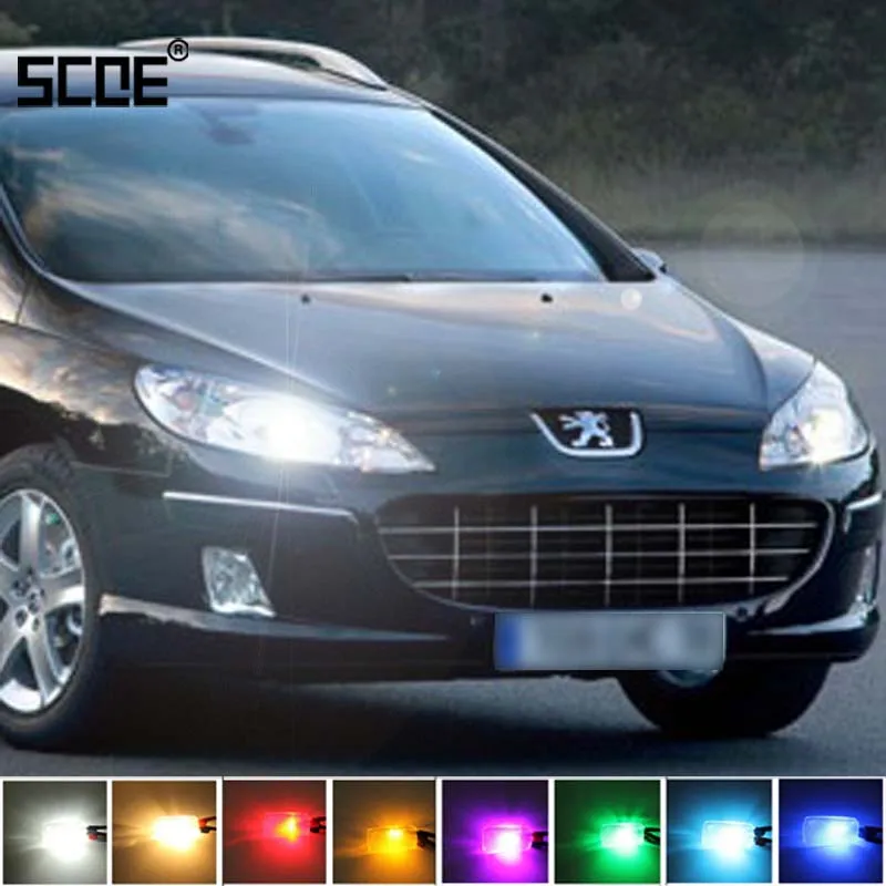 

For Peugeot 407/407 SW 508 508 SW 607 807 SCOE New 2X 12SMD LED Front Parking Light Front Side Marker Light Source Car Styling