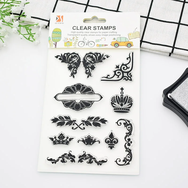 

1 Sheet Vintage Relief Crown Transparent Clear Stamps For Scrapbooking Rubber Stamps Paper Crafts Dairy Free Shipping 68533