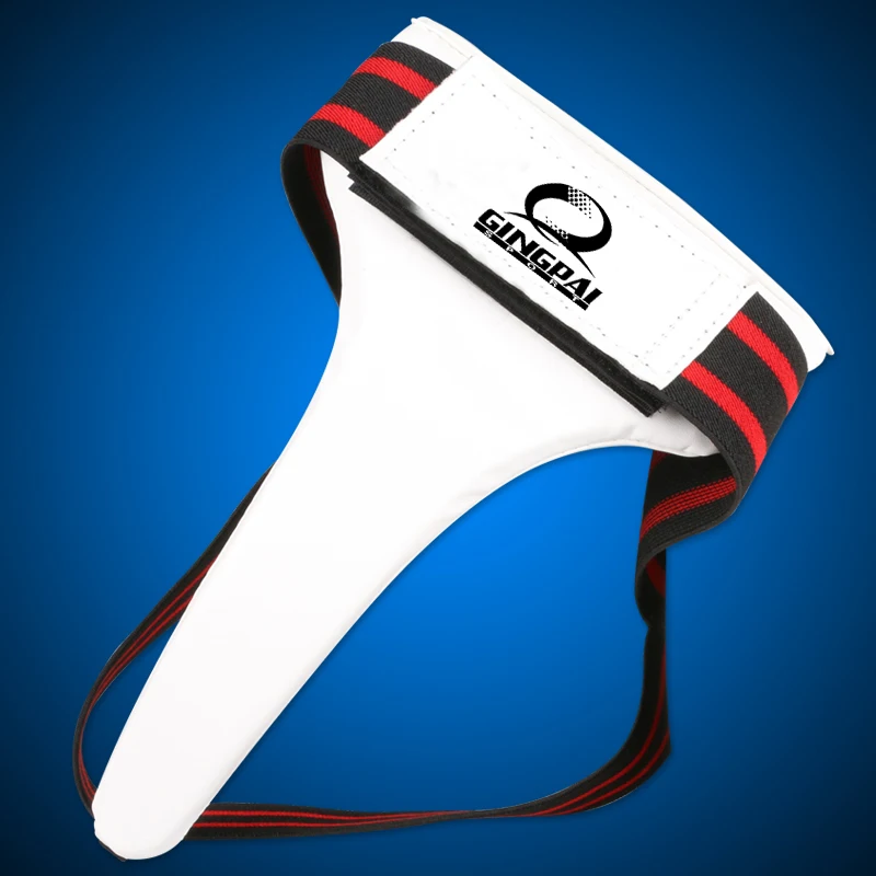 top selling cheap pu leather taekwondo groin guards protector 4 size
