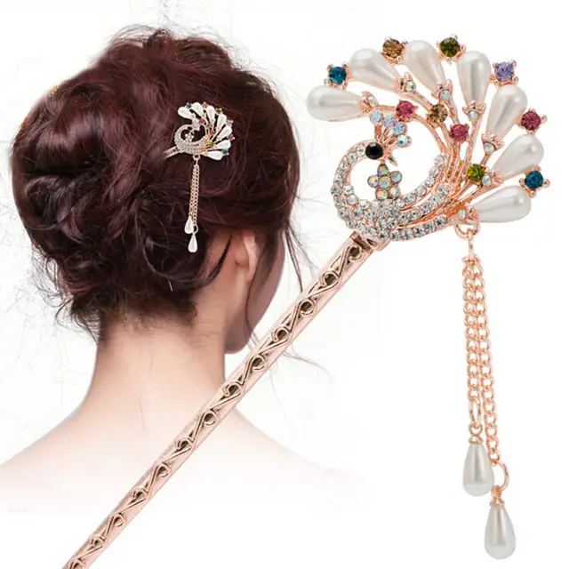 Vintage Retro Flower Tel Handmade Hair Sticks Chopsticks Vintage Retro Flower Tel Handmade Hair Sticks Chopsticks Chinese Bridal Wedding Tiara Jewelry For