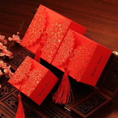 Новое золочение коробка для хранения подарки упаковочная коробка 50 шт./компл. творческий свадьбы конфеты хранения Organizador полые свадебной украшения - Цвет: loukonghua hongse