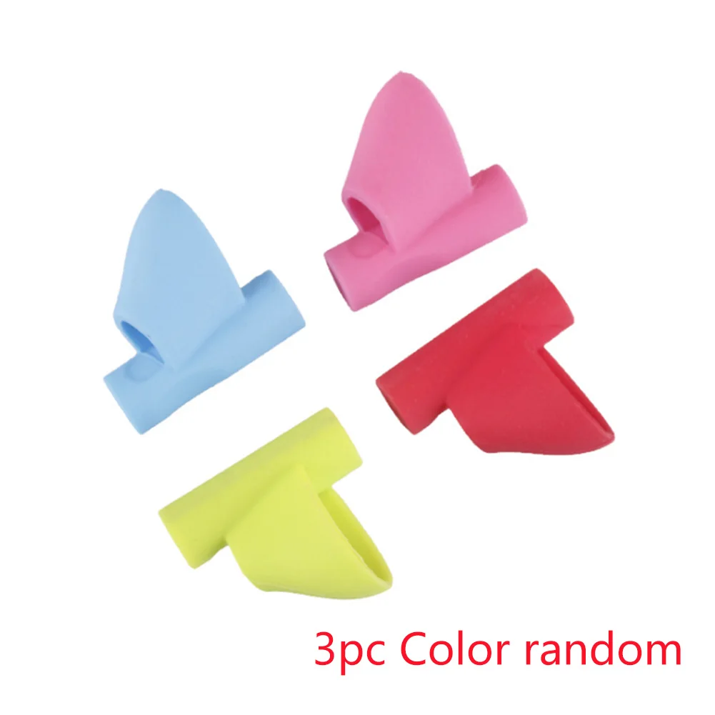 

3pcs Silicone Children Writing Aid Device Tools Ergonomic Posture Correction Grip Training Pencil Holder